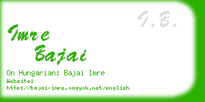 imre bajai business card